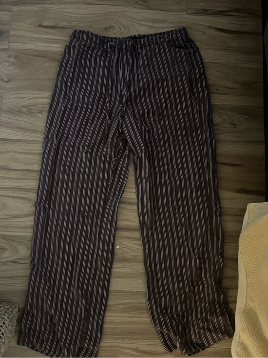 Zara Pants - Women’s  Brown Striped flowey Pants